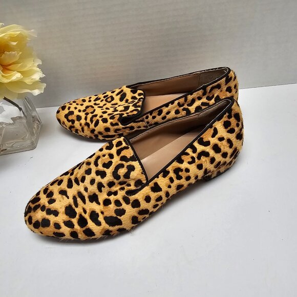 Cow Hair Real Fur Steve Madden Womens Cheetah Leopard Slip On Shoes SMILE 7.5 - Picture 5 of 16